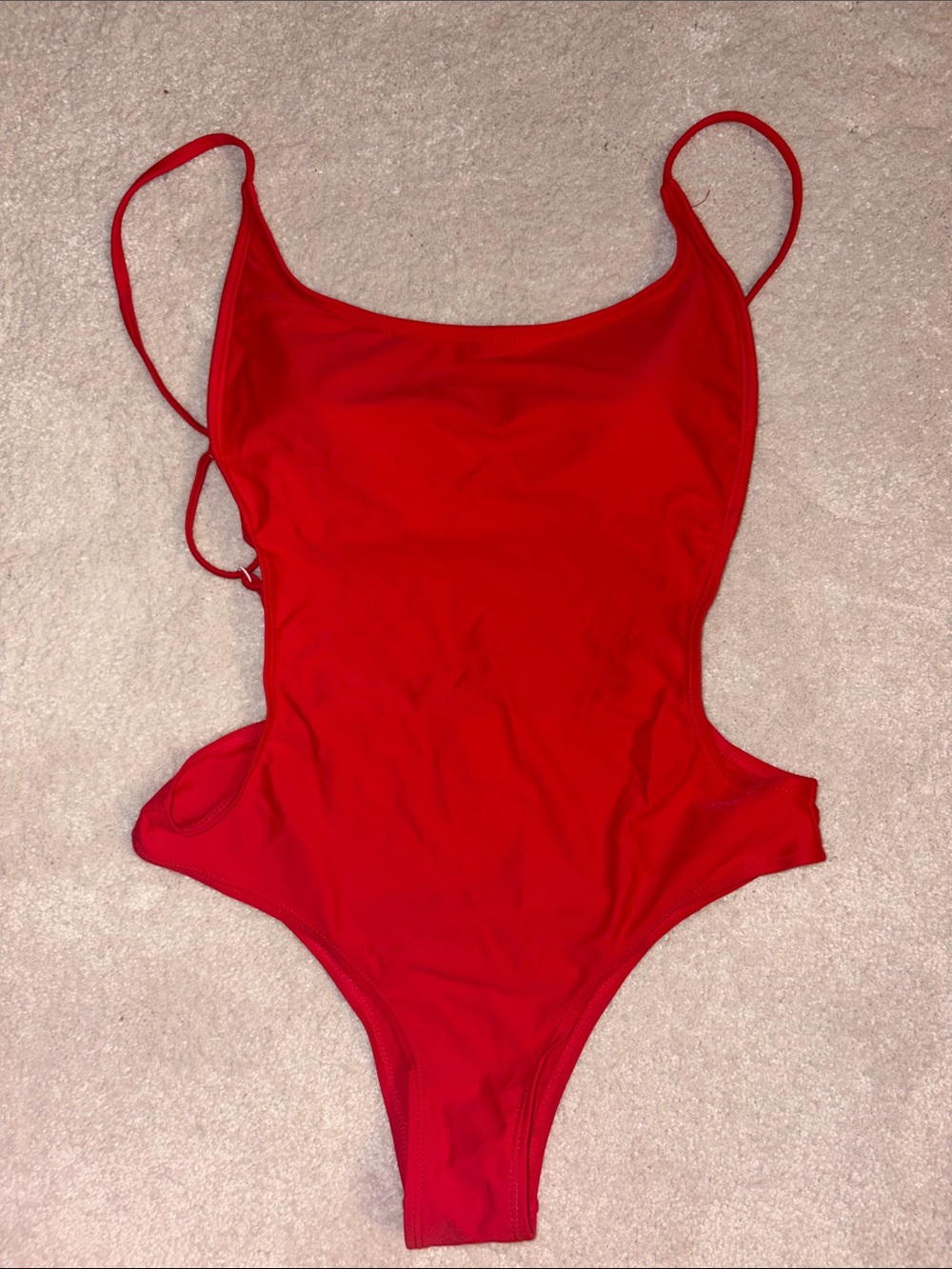Classic Red One-Piece Swimsuit for Women